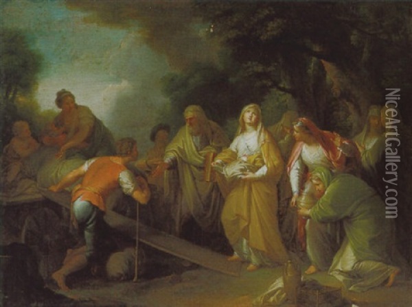 Antike Opferszene Oil Painting - Johann Baptist Lampi the Younger