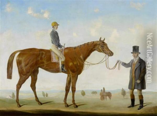 Horse And Rider Oil Painting - John Frederick Herring Snr