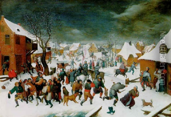 The Massacre Of The Innocents Oil Painting - Pieter Brueghel the Younger