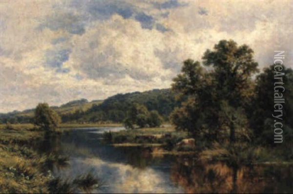 Wargrave On Thames Oil Painting - Henry H. Parker