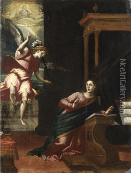 Annunciazione Oil Painting - Bernardino India