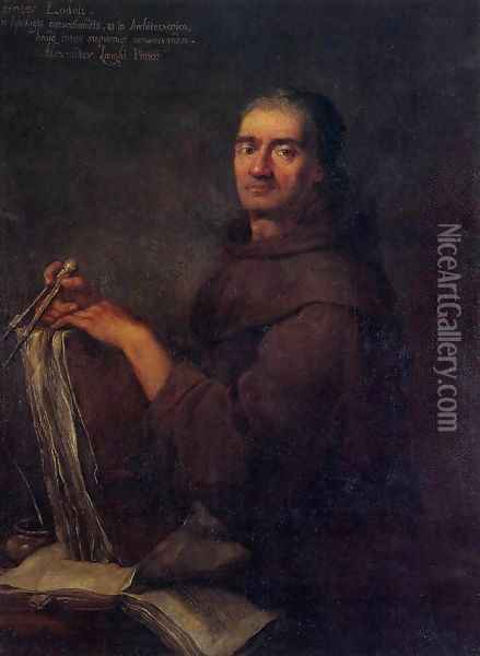 Portrait of Carlo Lodoli Oil Painting - Alessandro Longhi