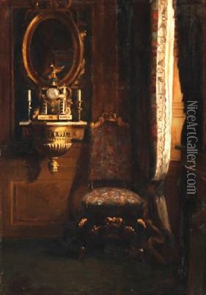 Interior Oil Painting - Elisabeth Lovenskiold