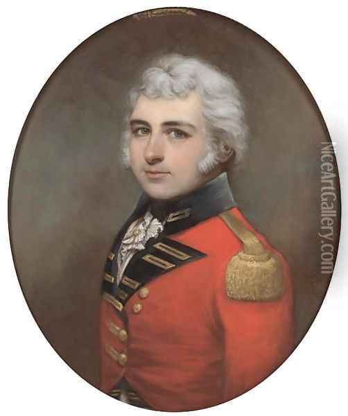 Portrait of Lt. Colonel F. F. Mannooch (1764-1809) Oil Painting - Francis Alleyne