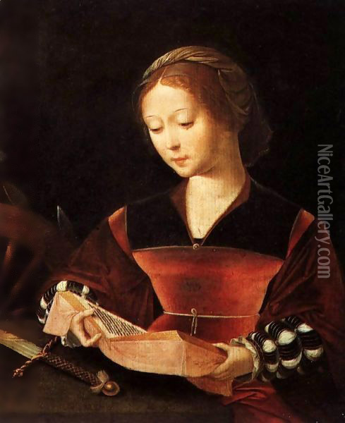 St Catherine Oil Painting - Master of Female Half-Figures