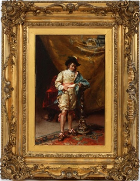 News From Home Oil Painting - Cesare Auguste Detti