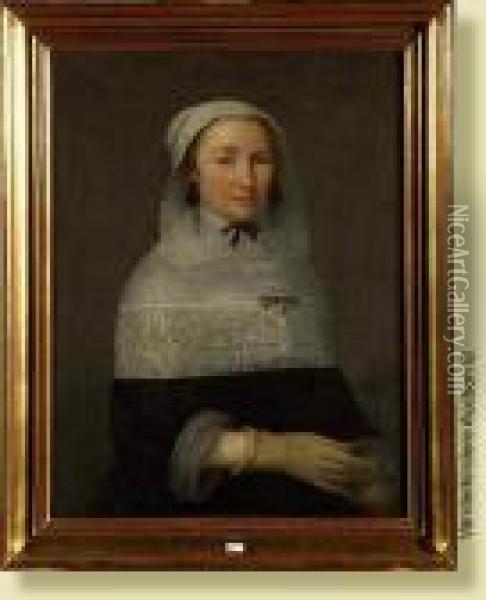 Portrait D'une Dame De Qualite Oil Painting - Gillis van Tilborgh