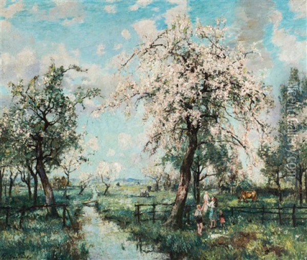 Flowering Fruit Trees Oil Painting - Pieter Gorus
