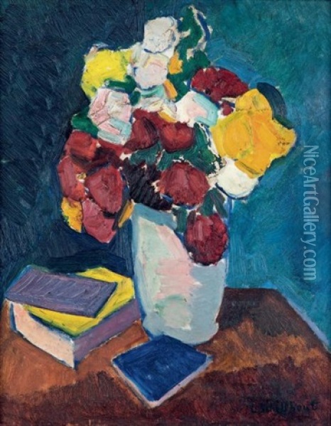 Bouquet De Fleurs Oil Painting - Lodewijk Schelfhout