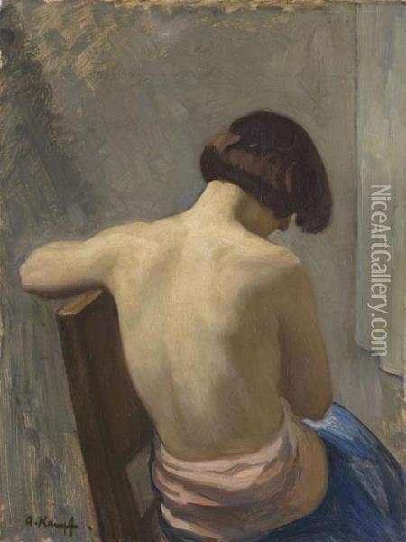 Weiblicher Ruckenakt Oil Painting - Arthur Kampf