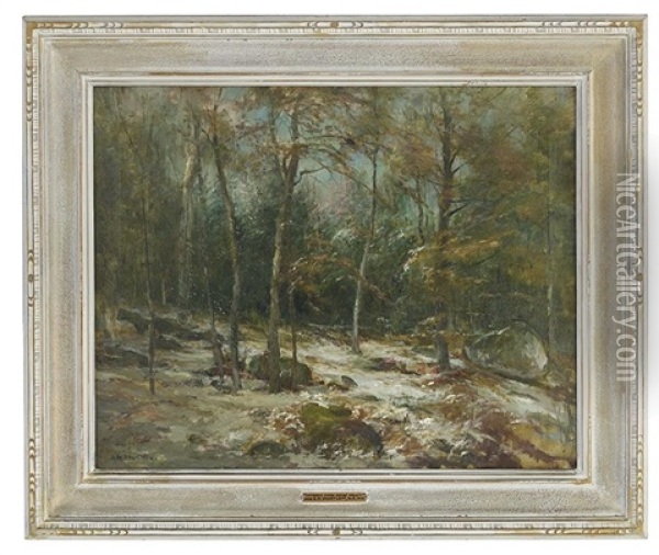 October Snow - Keene Valley Oil Painting - Roswell Morse Shurtleff