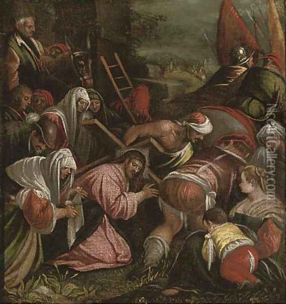 The Road to Calvary Oil Painting - Jacopo Bassano (Jacopo da Ponte)