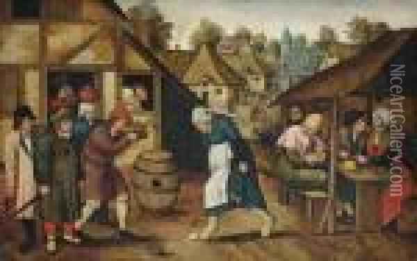 The Egg Dance Oil Painting - Pieter The Younger Brueghel