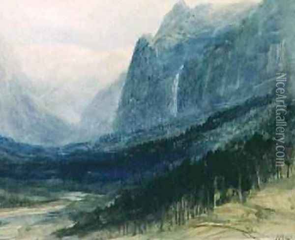 Yosemite Valley California Oil Painting - John MacWhirter