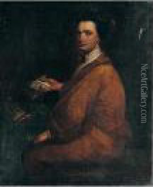 Portrait Of Henry Meredyth Oil Painting - Charles Jervas