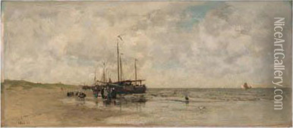The Day's Catch Oil Painting - Jacob Henricus Maris