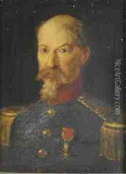 Portrait Of An Officer Oil Painting - Hippolyte Flandrin