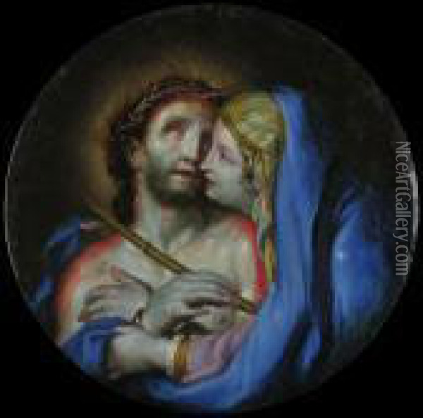 Schmerzhafte Mutter Gottes Mit Christus Oil Painting - Januarius Zick