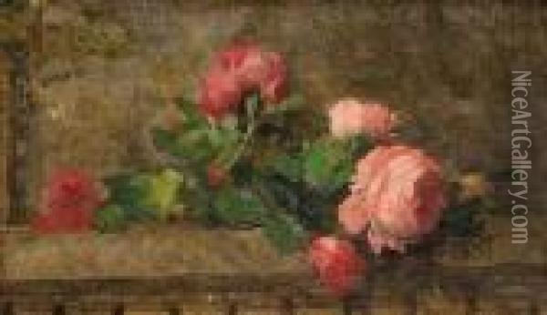 Jete De Roses Oil Painting - Ernest Quost