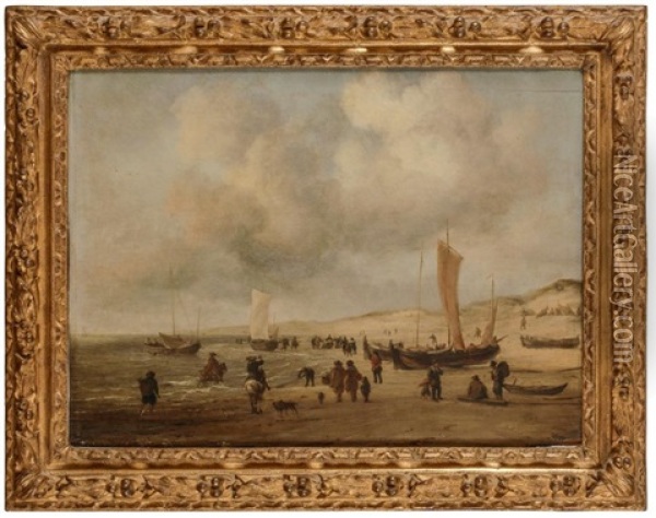Panneau De Chene, Renforce Oil Painting - Willem van de Velde the Younger