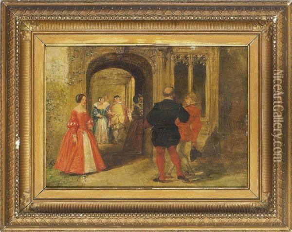 Court Gossip Oil Painting - Sir John Gilbert