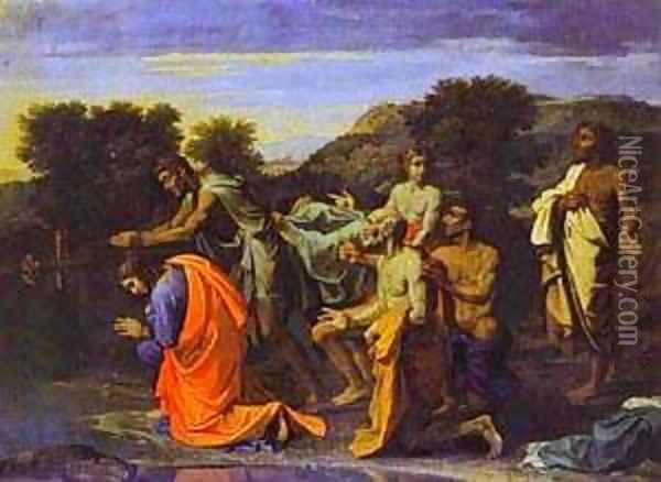 The Baptism Of Christ 1650s Oil Painting - Nicolas Poussin