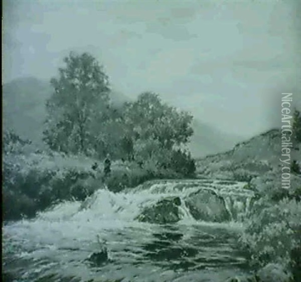 The Waters Of The Chon Oil Painting - Charles Rennie Dowell