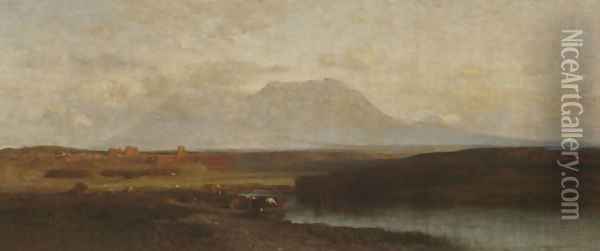Spanish Peaks, Southern Colorado, Late Afternoon Oil Painting - Samuel Colman
