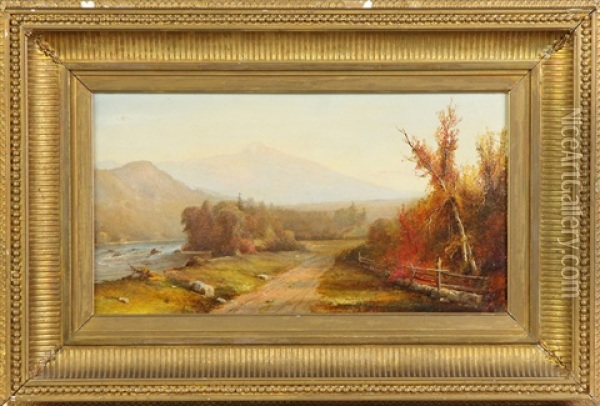 New England Mountain Scene Oil Painting - Henry A. Ferguson