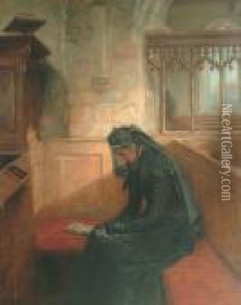 The Widow Oil Painting - Ralph Hedley