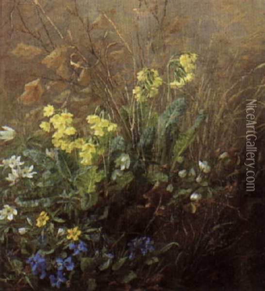 Wild Flowers Oil Painting - Anthonie Eleonore (Anthonore) Christensen