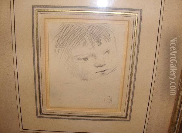 Portrait Sketch Of A Child Oil Painting - Claude Emile Schuffenecker