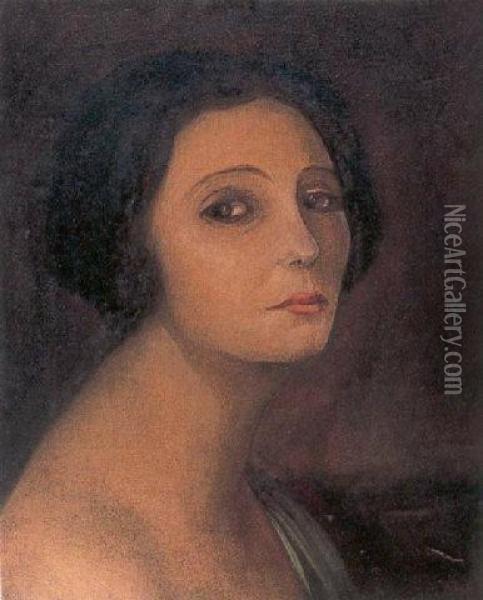 Portrait Of A Lady Oil Painting - Julio Romero De Torres