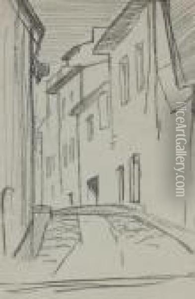 Street In Cassis Oil Painting - Samuel John Peploe