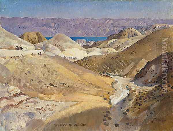 The road to Jericho Oil Painting - George Lambert