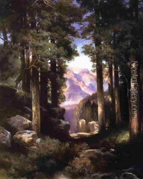 Grand Canyon of the Colorado Oil Painting - Thomas Moran