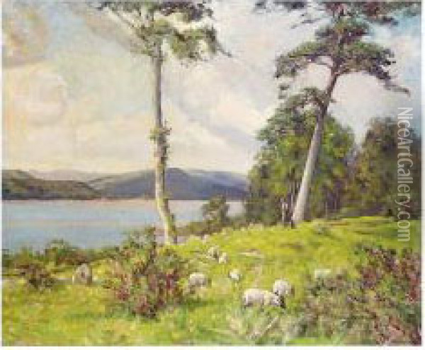 The Shepherd's Rest Oil Painting - Robert Lewis Sutherland