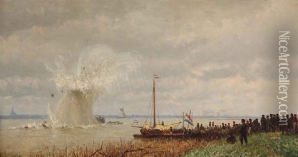 The Military Exercise Oil Painting - Johan Conrad Greive
