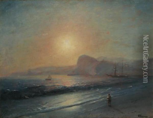 Marina Oil Painting - Eugen Voinescu