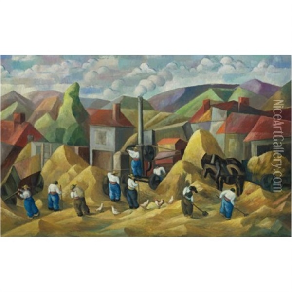 Harvest Oil Painting - Pavel Kotlarevsky