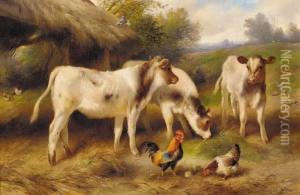 Feeding Time Oil Painting - Walter Hunt