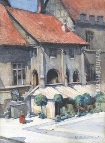 The Rathaus, Gottingen Oil Painting - Francis Campbell Boileau Cadell