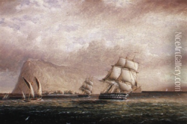 Out Of Gibraltar Oil Painting - James Edward Buttersworth
