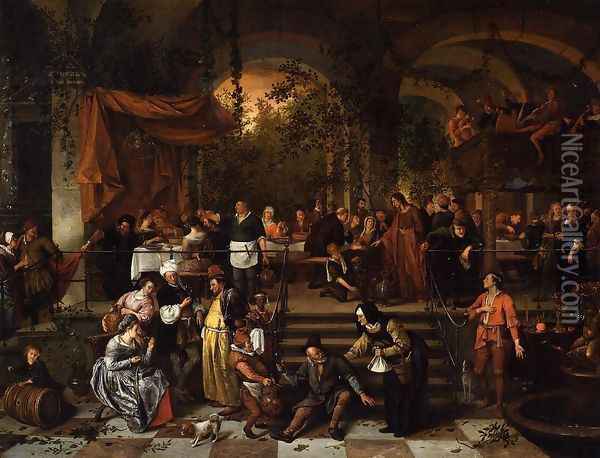 The Wedding Feast at Cana Oil Painting - Jan Steen