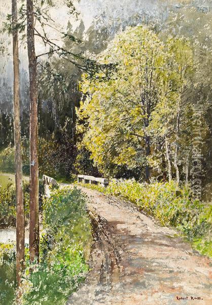 Waldlandschaft Oil Painting - Robert Russ