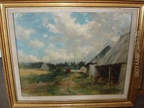 Farmyard Oil Painting - William Darling McKay