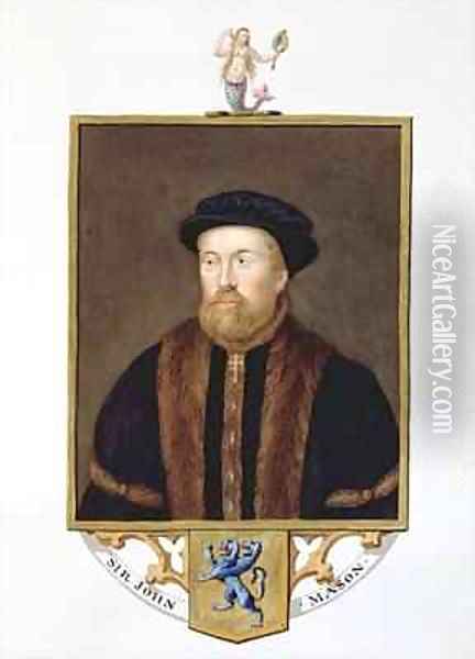 Portrait of Sir John Mason 1503-66 from Memoirs of the Court of Queen Elizabeth Oil Painting - Sarah Countess of Essex