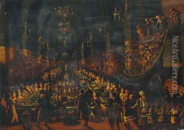 Belshazzar's Feast Oil Painting - Frans I Francken