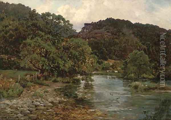 At Bettws-y-Coed, North Wales Oil Painting - Alfred de Breanski