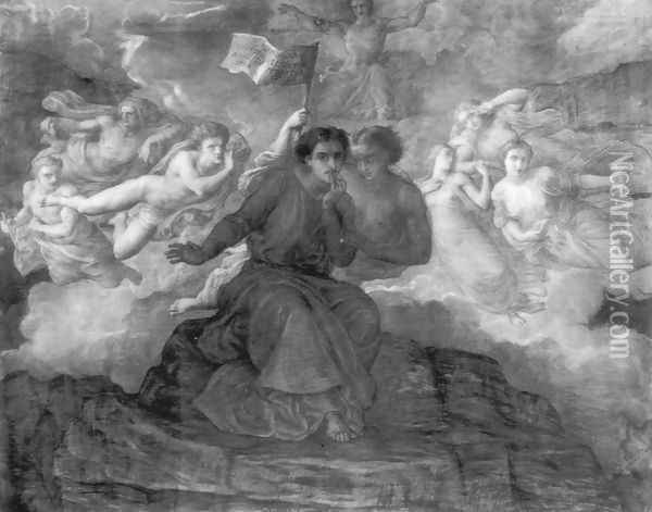 Le Poème de l'âme - L'Espirit du mal (The Poem of the Soul - The Spirit of Evil) Oil Painting - Anne-Francois-Louis Janmot